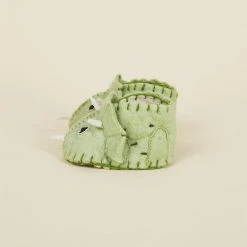 Silk Road Bazaar Wool Baby Booties - Triceratops Dinosaur Best Sellers