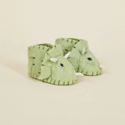 Silk Road Bazaar Wool Baby Booties - Triceratops Dinosaur Best Sellers