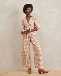 WVN Clothing Amber Gingham Jumpsuit