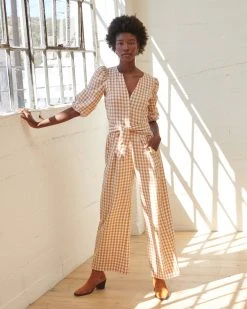 WVN Clothing Amber Gingham Jumpsuit