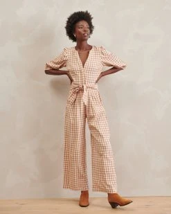 WVN Clothing Amber Gingham Jumpsuit