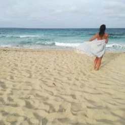 Hilana: Upcycled Cotton Yalova Upcycled Marbled Turkish Towel / Blanket - Blue