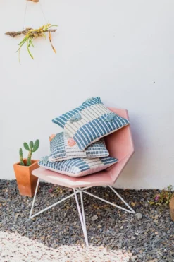 Zuahaza Salento Throw Pillow Cover - Indigo + Seaglass Handcrafted